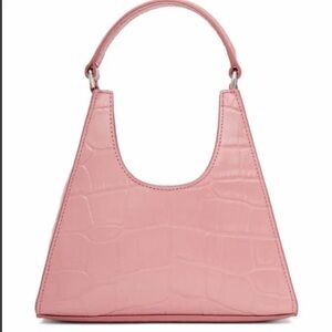 STAUD Pink Croc-Embossed Crossbody Bag
With dust bag